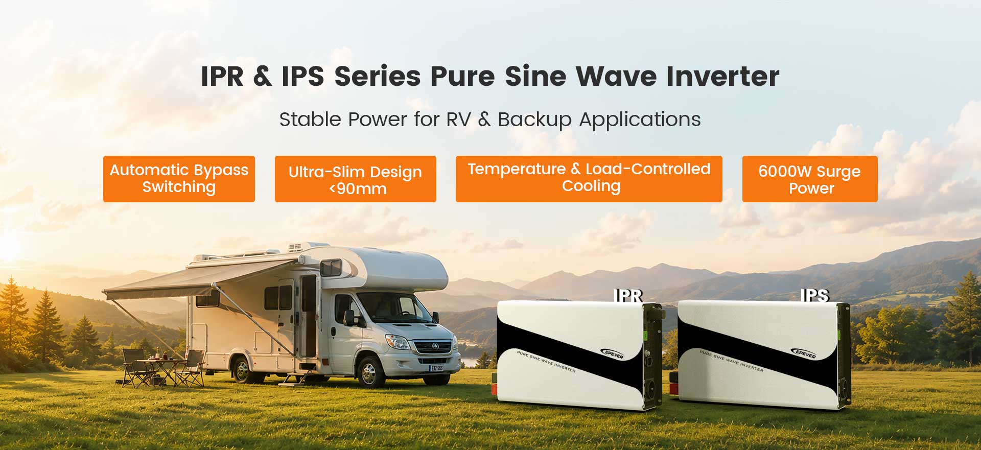 Dòng IPR & IPS - Inverter sóng sin chuẩn cho RV